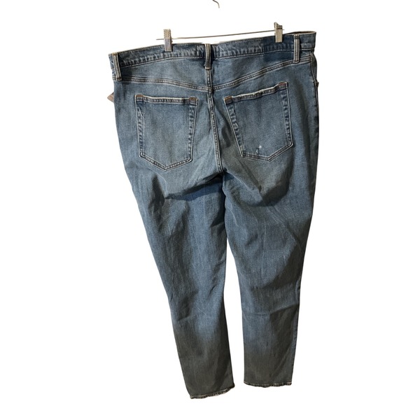 Abercrombie‎ & Fitch The 90s Slim Straight Ultra High Rise Blue Distressed Jeans - Picture 6 of 10